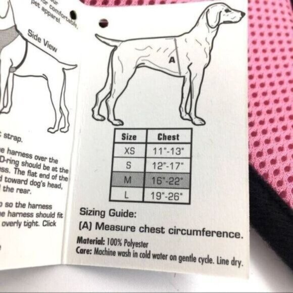 Casual Canine Pink Mesh Dog Harness Medium New - Picture 5 of 8